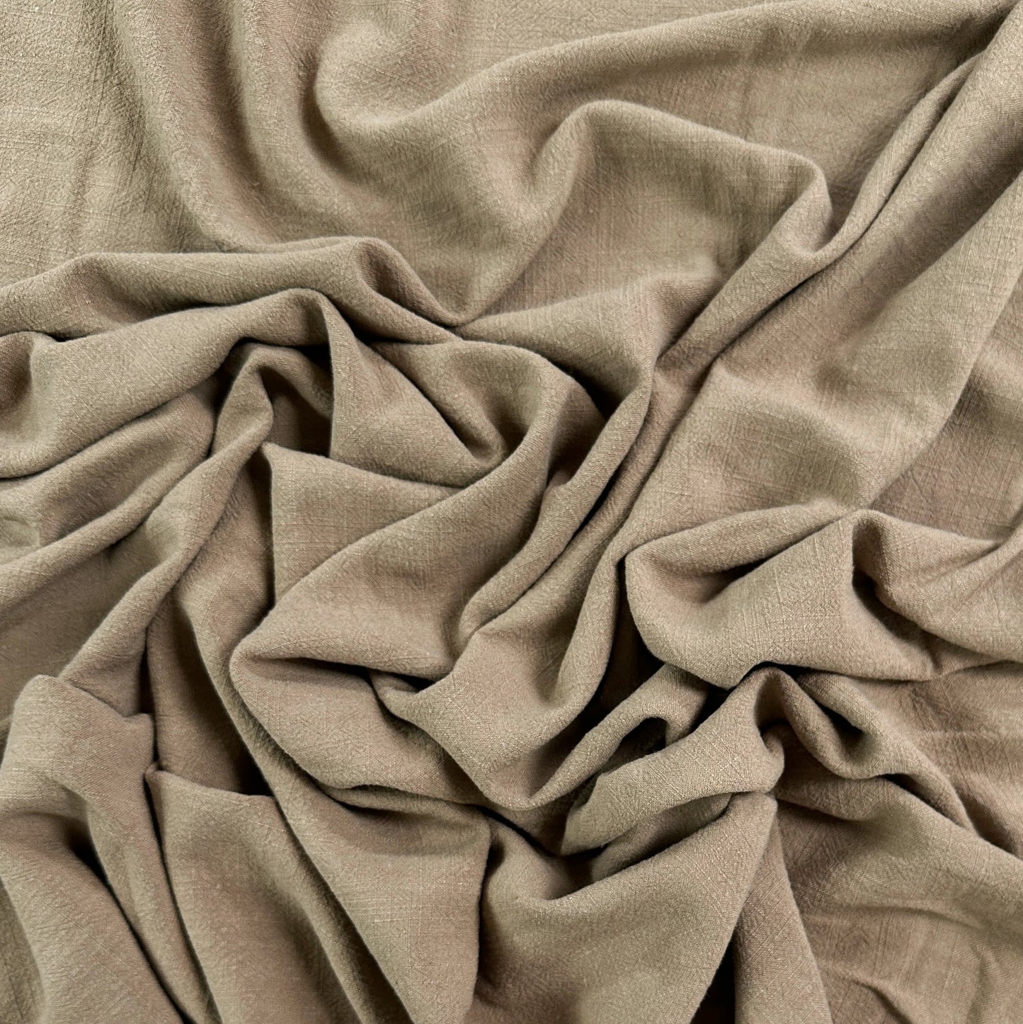 Silky Linen Viscose Noil - Tan - Deadstock