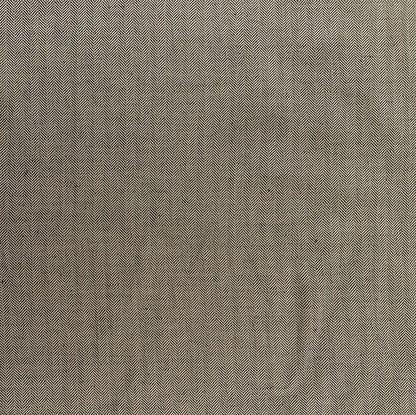 Yarn Dyed Cotton Herringbone Twill - Dark Grey & Beige - Deadstock