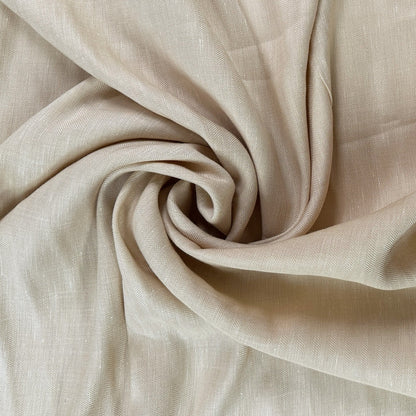 18" Remnant - Yarn Dyed Cotton Herringbone Twill - Light Beige - Deadstock