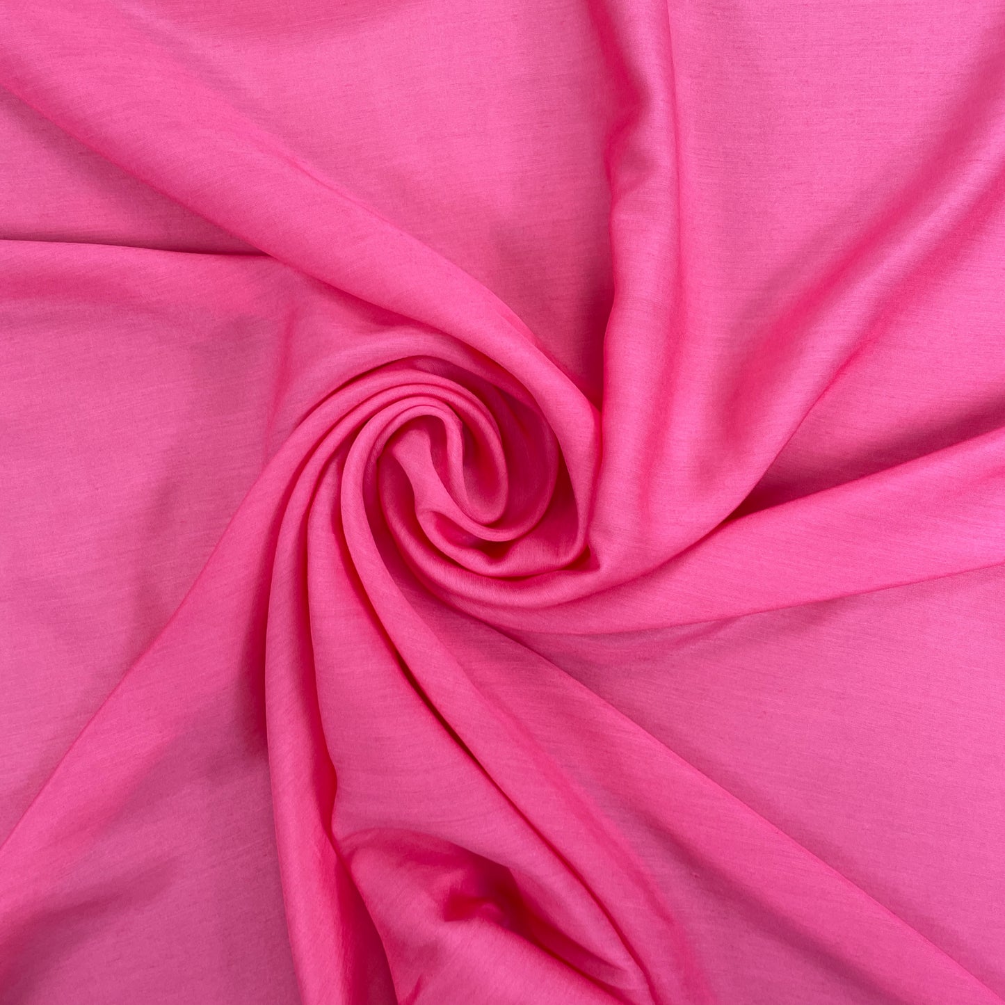 Silk Viscose Challis Deadstock - Bright Pink - 14mm