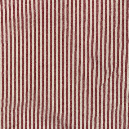 52" Remnant - Yarn Dyed Red & White - Organic Cotton Stripe