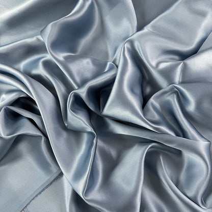 Mulberry Silk Charmeuse - Dusty Blue - 19mm
