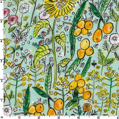 Paper Message  - Honey Flower - 3A - Cotton Sheeting