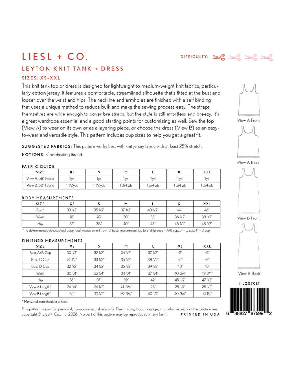 Liesl + Co - Leyton Knit Tank & Dress