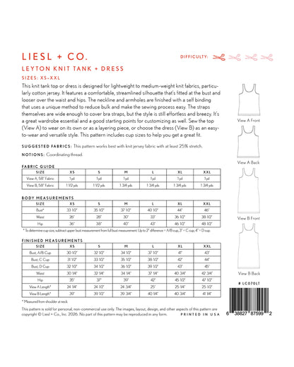 Liesl + Co - Leyton Knit Tank & Dress
