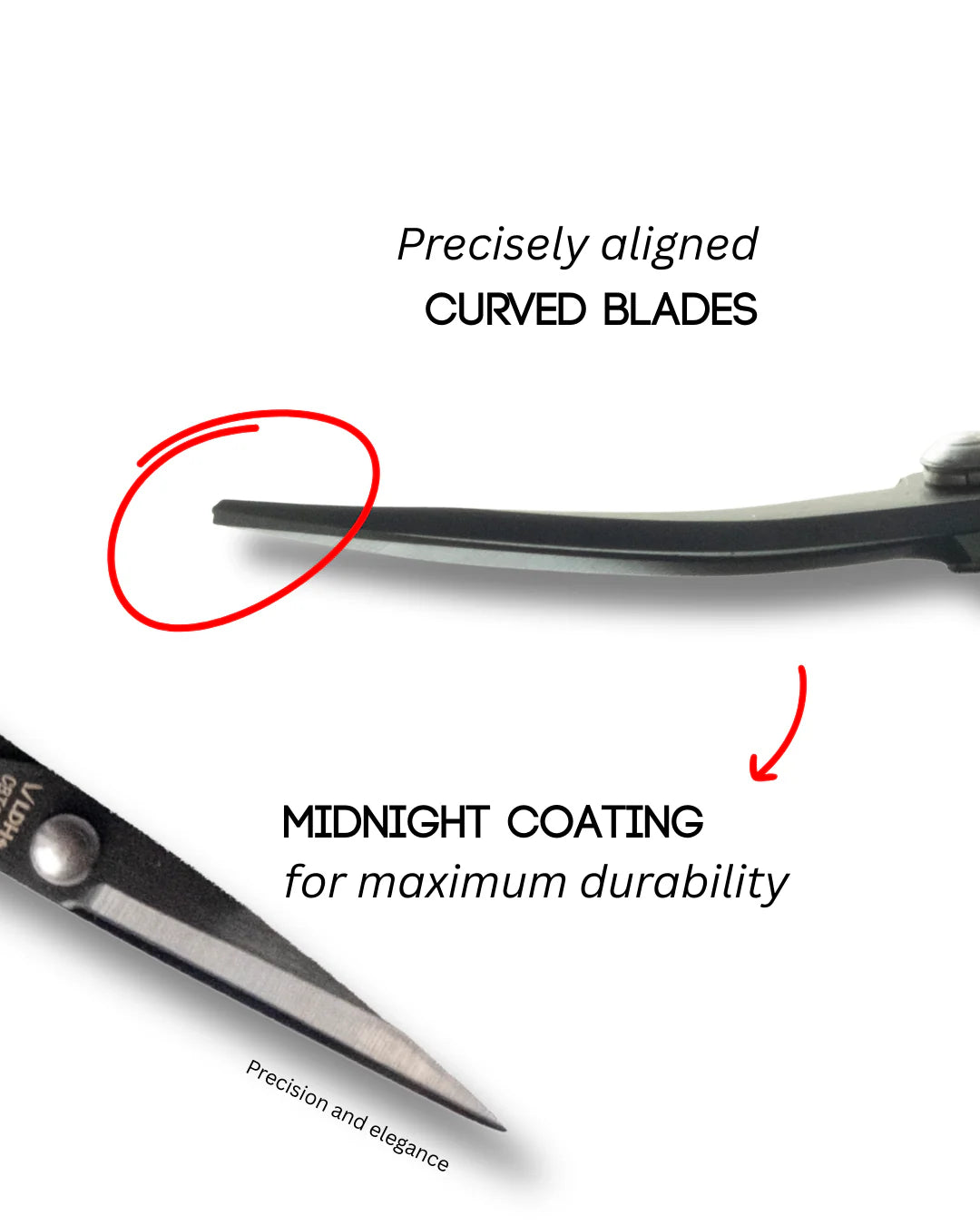 LDH Midnight Edition Curved Blade Scissors - 4.75"
