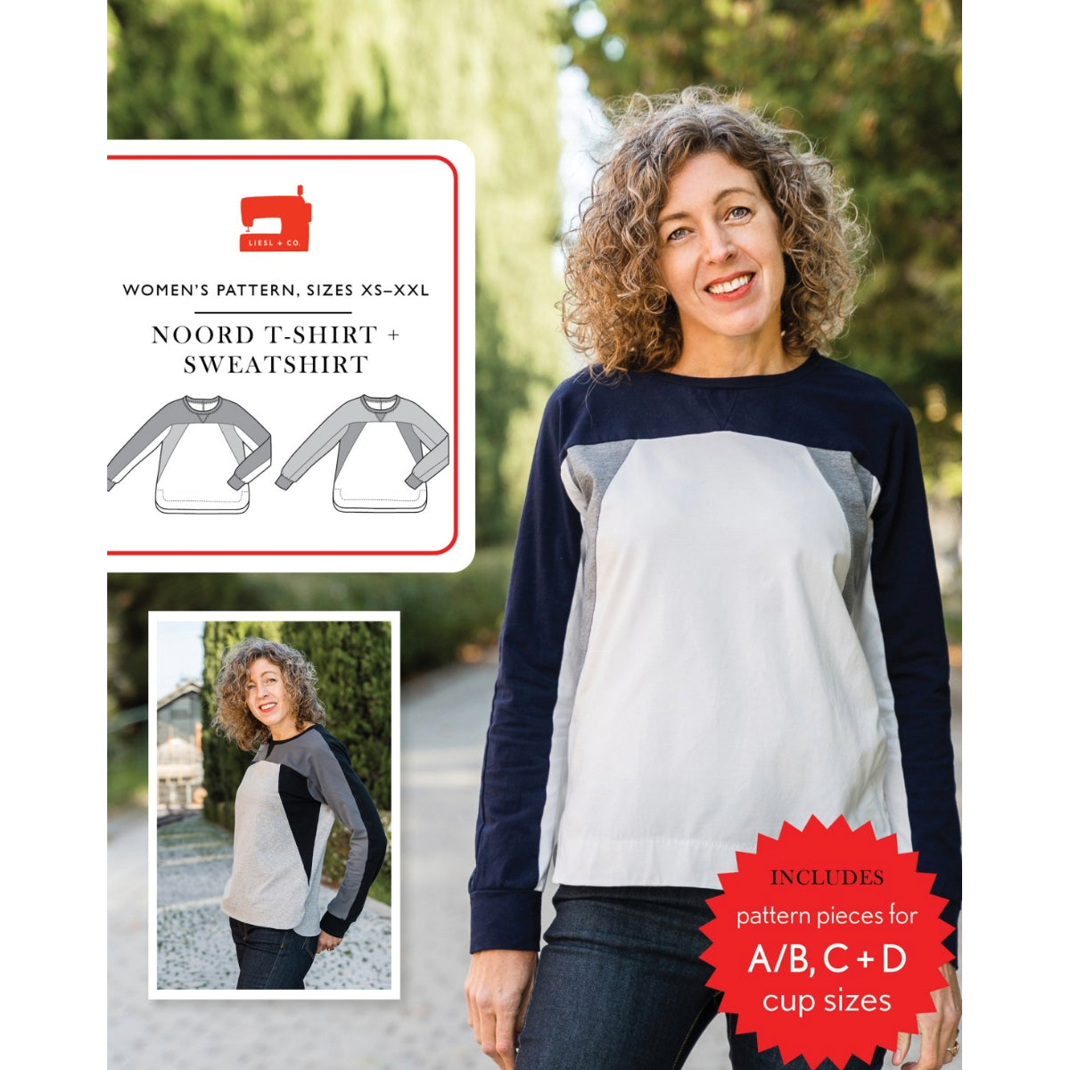 Liesl + Co - Noord T-Shirt + Sweatshirt Sewing Pattern