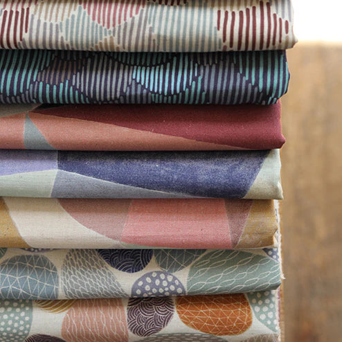 Pathway by Bookhou - Scallops - 3A - Cotton Linen Fabric
