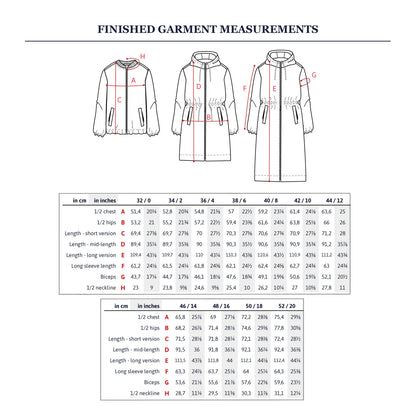 Ikatee - Quimper Adult Raincoat & Parka - Women 32-52- Paper Sewing Pattern