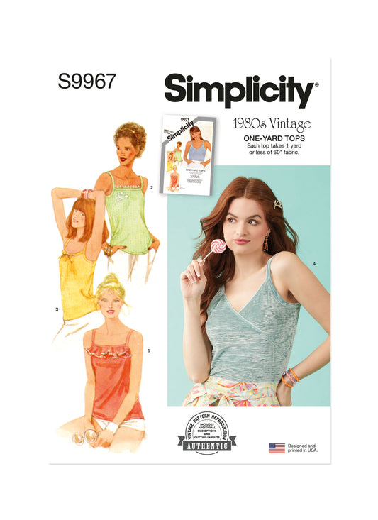 Simplicity - S9967 1980s Misses' Pullover Knit Tops