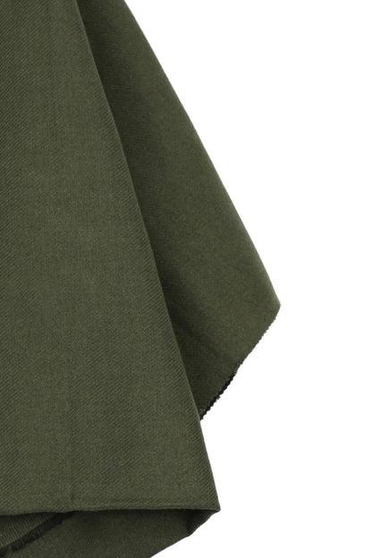 Organic Cotton Brushed Twill - Dark Olive Green - Local Deadstock