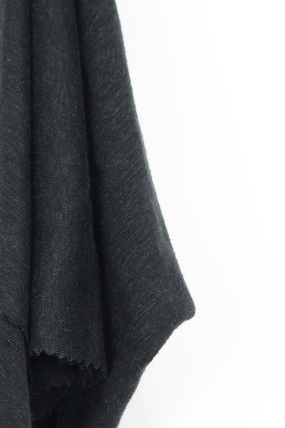 Linen Blend Knit Jersey Deadstock - Black