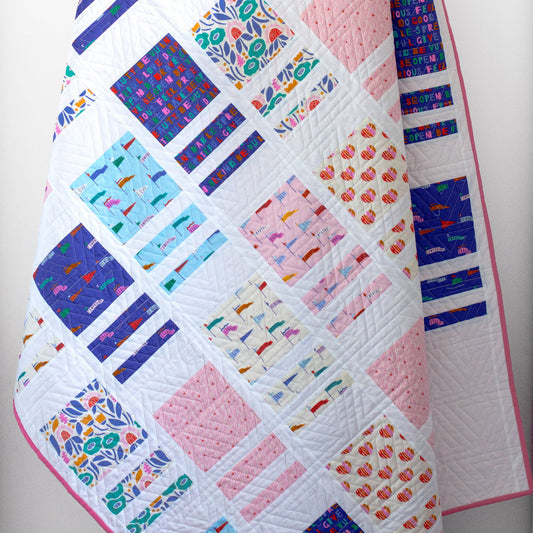 Last Piece! 53 x 44 Sewing Notion Thread Spool Needles and Thread Scatter  Novelty Cotton Quilt