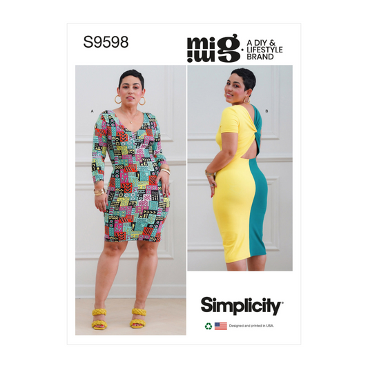 Simplicity S9598 - Misses Knit Dress by Mimi G (6-14 Misses)