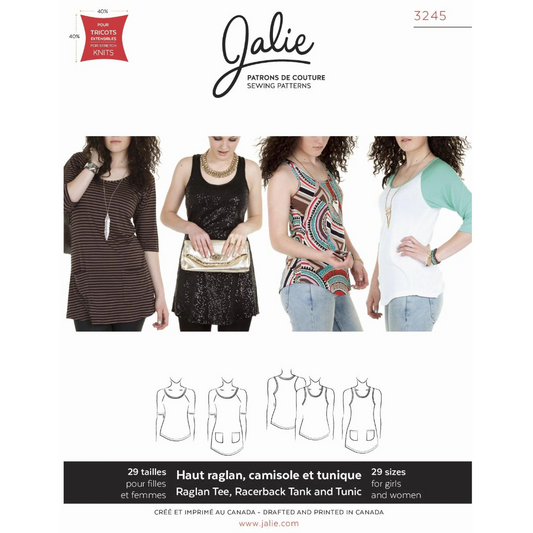 Jalie - 3245 - Raglan Tee, Racerback Tank and Tunics