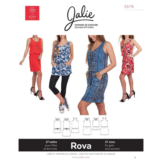 Jalie - 3678 - ROVA Blouson Tank Dress and Tunic