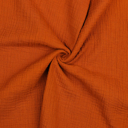 Double Gauze Fabric - Rust -  OEKO-TEX 100