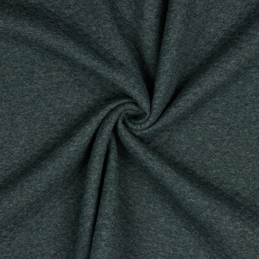 Quilted Cotton Sweater Knit - Dark Grey