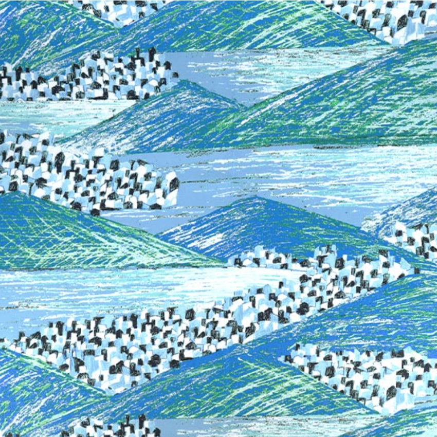 Keshiki - Lake & City - 2B - Cotton Viyella Twill Fabric