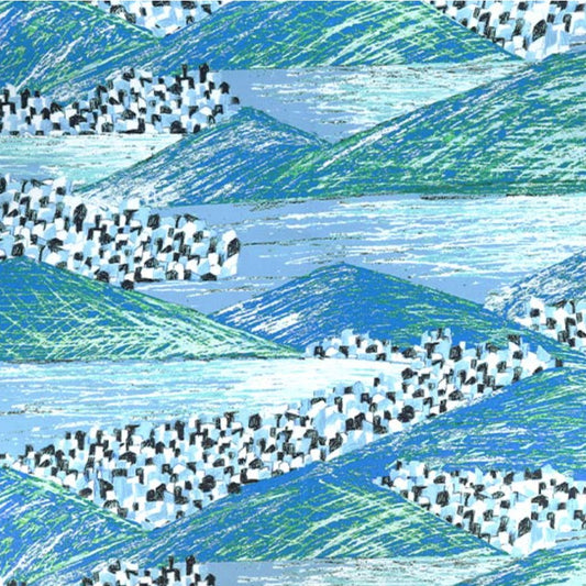 Keshiki - Lake & City - 2B - Cotton Viyella Twill Fabric