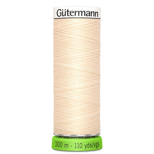 Gütermann rPet (100% Recycled) Sew-All Thread 100m - Col. 414 - Ivory