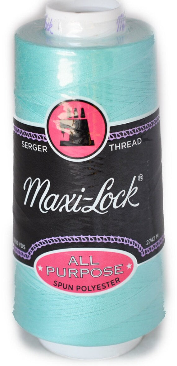 Maxi-lock All Purpose Polyester 50wt Serger Thread - 3000 yards each - Turquoise