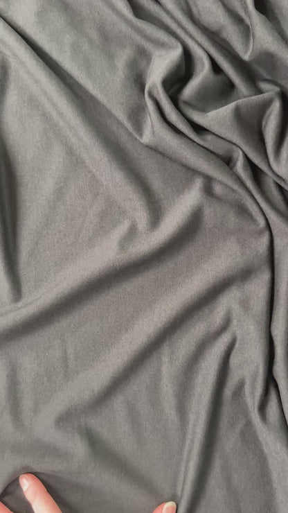 Bamboo Cotton French Terry Knit - Black