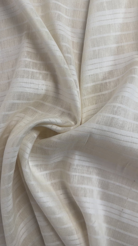 Rayon Linen Blend White, Fabric by the Yard