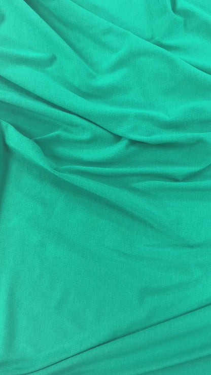 Bamboo Cotton Jersey - Holly Green