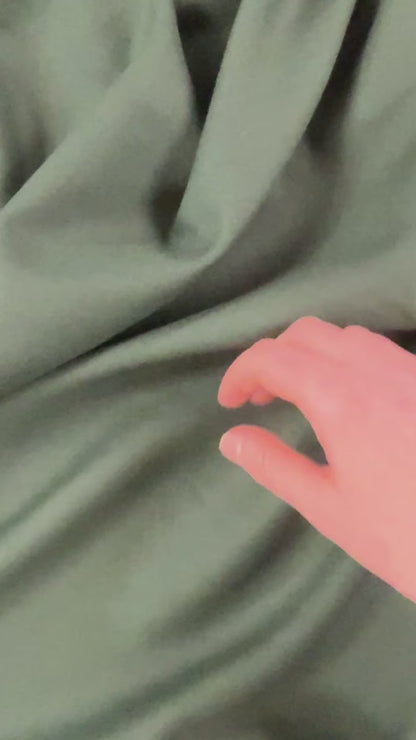 Cotton Polyester Fabric - Green - Deadstock