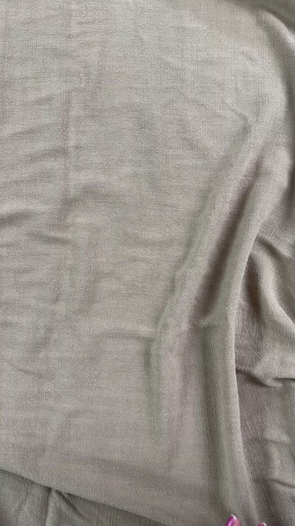 Silky Linen Viscose Noil - Tan - Deadstock