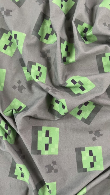 Minecraft Zombie Digitally Printed Cotton Jersey Knit