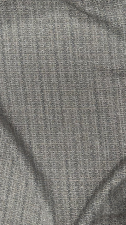 Cotton Rayon Blend Tweed Coating - Beige / Grey-  Deadstock