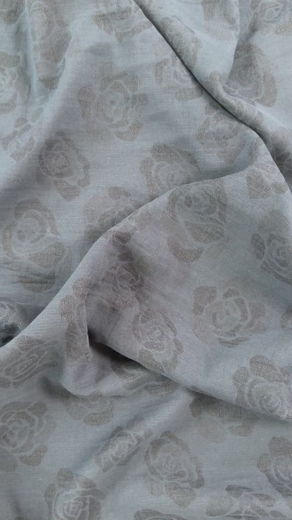 Linen Cotton Jacquard - Navy