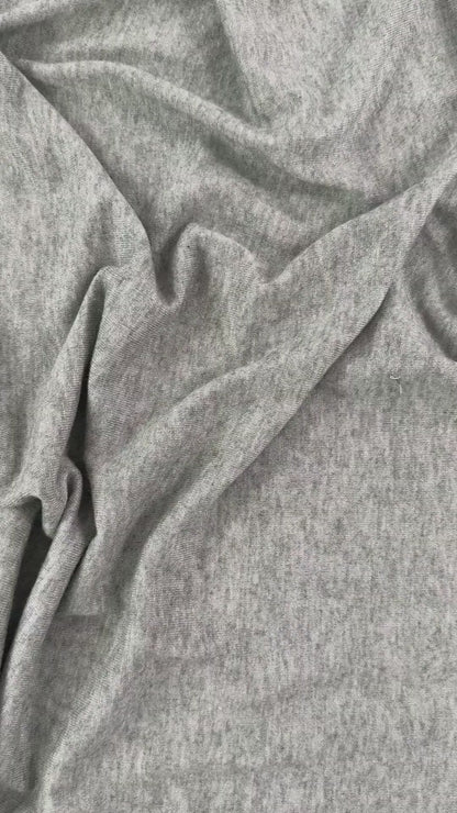 Rayon Cotton Sweater Knit  - Heathered Green - Deadstock