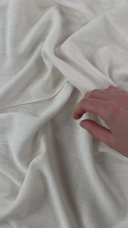Silky Linen Viscose Noil - Alabaster