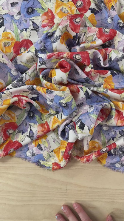 Digitally Printed Romi Satin - Rayon Fabric
