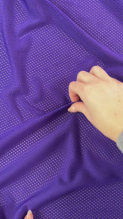 Polyester Tricot Sports Mesh - Purple - Local Deadstock