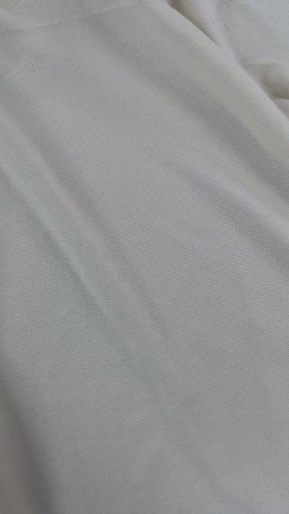 Cotton Tencel 2x2 Rib Knit - Ivory - Designer Deadstock