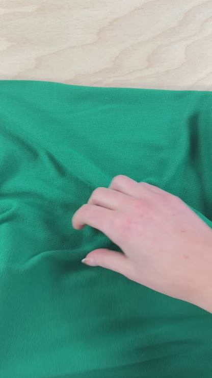 Bamboo Cotton 2×2 Rib - Holly Green