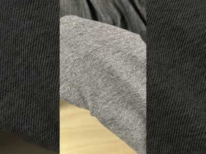 Virgin Wool & Cotton Twill Jersey - Heathered Charcoal - Italy Designer Deadstock