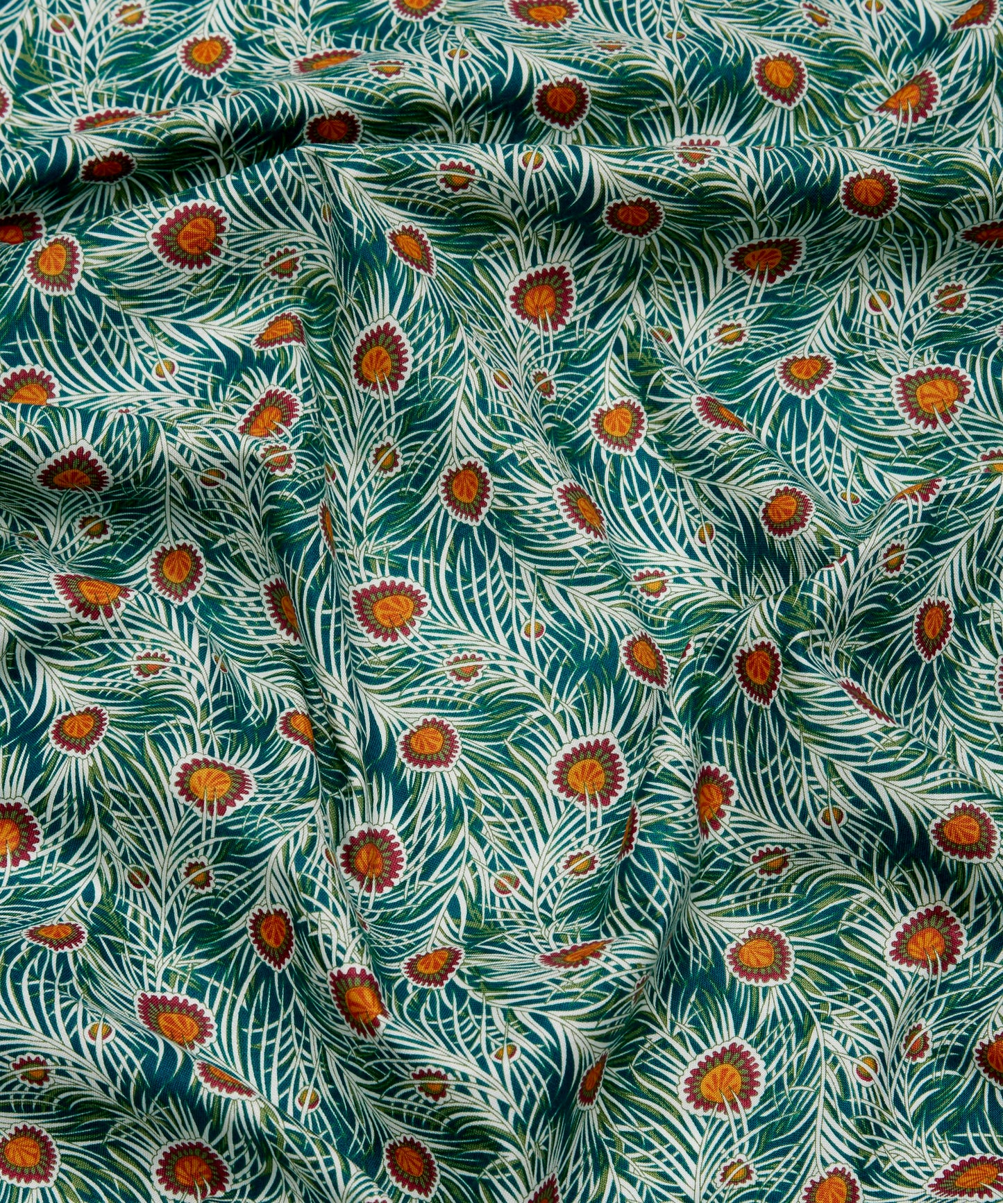 Piper's Peacock Lasenby Quilting Cotton Fabric - Green