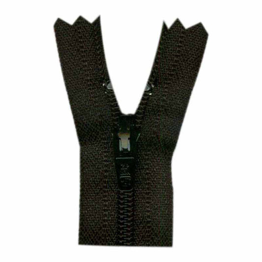 General Purpose Lightweight Close End Zipper 20cm (8″) - Black
