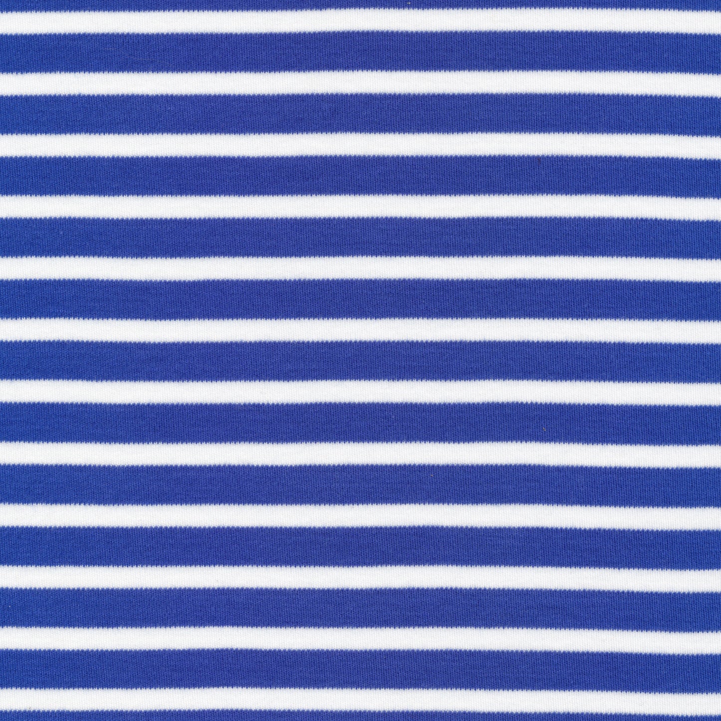 Organic Cotton Interlock Knit - Colourful Stripes - Blue