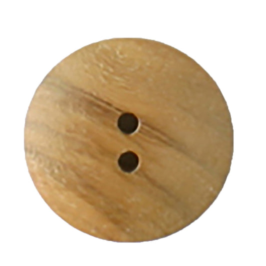 Dill Buttons - Brown Wood 2 Hole Button - 23mm (7⁄8″) - 2 count