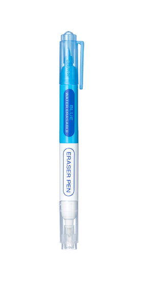 CLOVER 5013 - Chacopen Blue Water Soluble Dual Tip Marker With Eraser - Blue