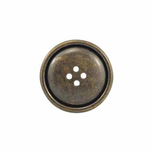 ELAN 4 Hole Button - Antique Brass - 18mm (3⁄4″) - 3 pack