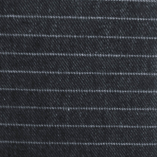 Viyella Organic Cotton Stripes - Dark Grey - Twill