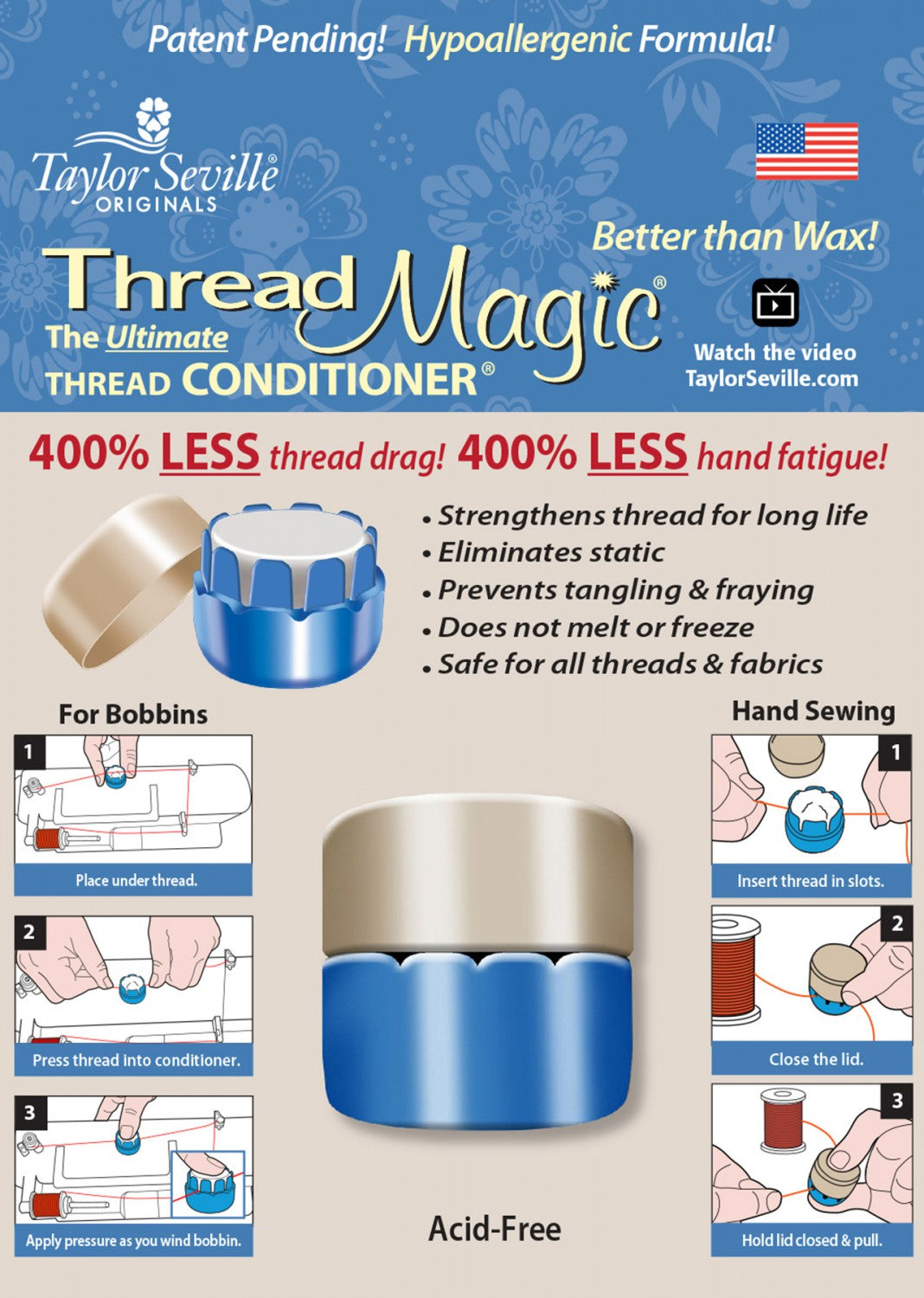 Thread Magic Round - The Ultimate Thread Conditioner