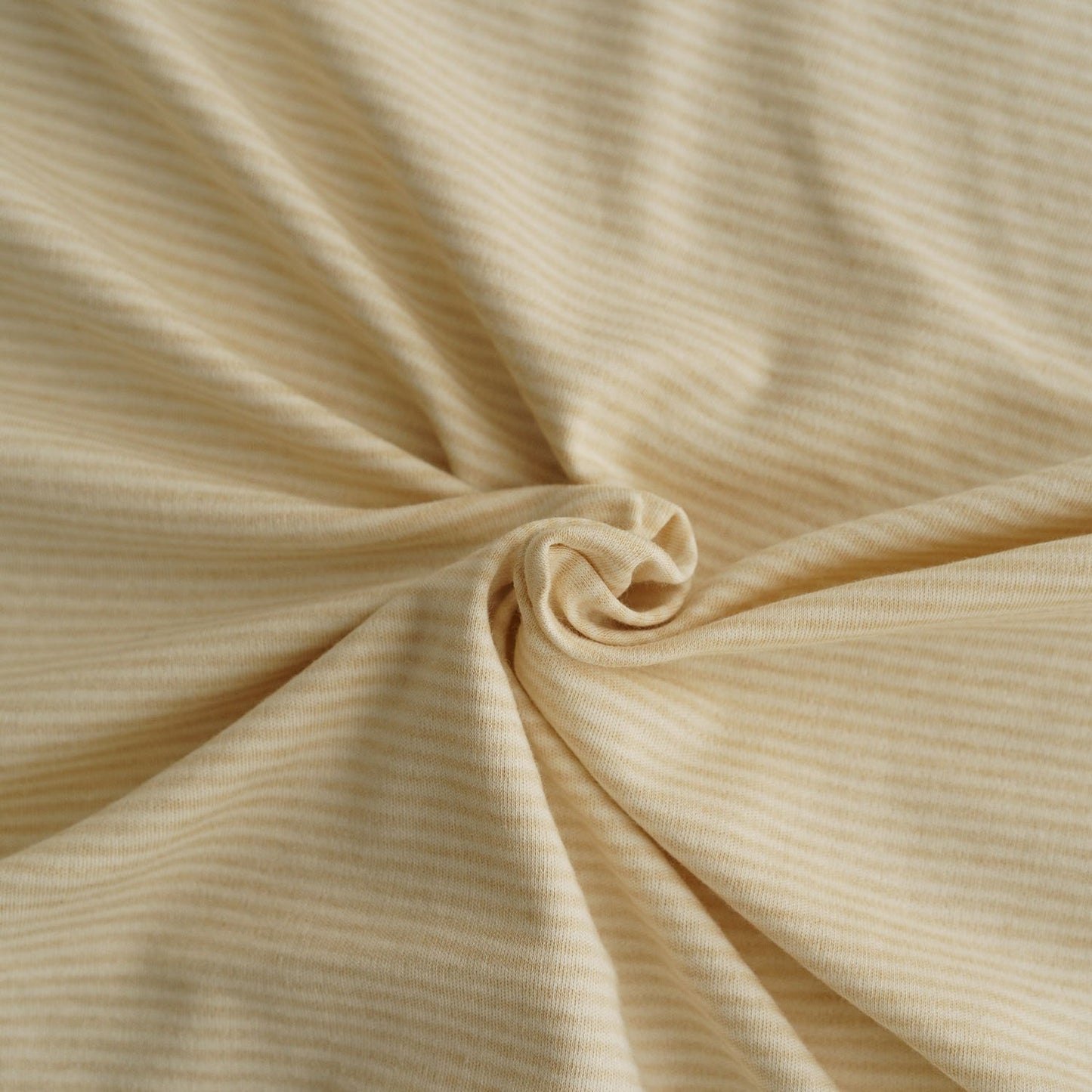 Purest Cotton - Stripes - Ecru & Brown - Naturally Coloured Organic Cotton Interlock Knit